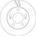 Jeu de 2 disques de frein TRW - DF6876