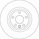 Jeu de 2 disques de frein TRW - DF6947