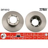 Jeu De Disques De Frein TRW DF1016 - Compatible Renault Clio II Et D'autres Modèles - Diamètre 238 Mm, Épaisseur 20,1 Mm