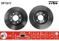 Jeu de 2 disques de frein