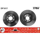 Jeu de 2 disques de frein TRW - DF1017