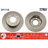 Jeu de 2 disques de frein TRW - DF1118