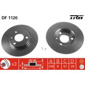 Jeu de 2 disques de frein TRW - DF1120