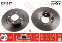 Jeu De 2 Disques De Frein Avant Pleins Brembo 08.2985.10 - Diamètre 247mm, Épaisseur 10mm