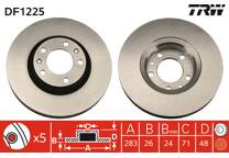Jeu de 2 disques de frein