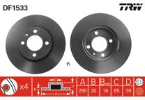 Jeu de 2 disques de frein