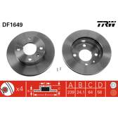 Jeu de 2 disques de frein TRW - DF1649