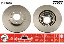 Jeu de 2 disques de frein