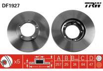 Jeu de 2 disques de frein
