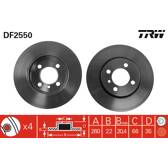 Jeu de 2 disques de frein TRW - DF2550