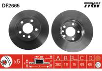 Jeu de 2 disques de frein