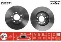 Jeu de 2 disques de frein