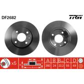 Jeu de 2 disques de frein TRW - DF2682