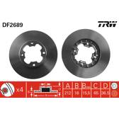 Jeu de 2 disques de frein TRW - DF2689