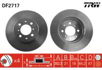 Jeu de 2 disques de frein
