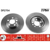 Jeu de 2 disques de frein TRW - DF2754