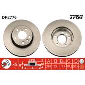 Jeu de 2 disques de frein TRW - DF2776