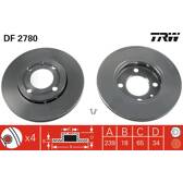 Jeu de 2 disques de frein TRW - DF2780