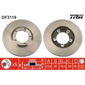 Jeu de 2 disques de frein TRW - DF3119