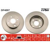 Jeu de 2 disques de frein TRW - DF4007