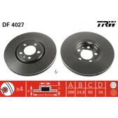 Jeu de 2 disques de frein TRW - DF4027