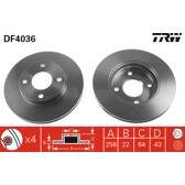 Jeu de 2 disques de frein TRW - DF4036