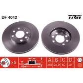 Jeu de 2 disques de frein TRW - DF4042