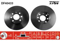 Jeu de 2 disques de frein