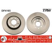 Jeu de 2 disques de frein TRW - DF4165