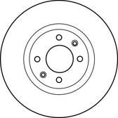 Jeu de 2 disques de frein TRW - DF4183