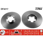 Jeu de 2 disques de frein TRW - DF4217