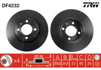 Jeu de 2 disques de frein