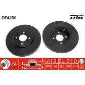Jeu de 2 disques de frein TRW - DF4250