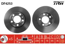 Jeu de 2 disques de frein