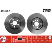 Jeu de 2 disques de frein TRW - DF4257