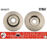 Jeu de 2 disques de frein TRW - DF4277