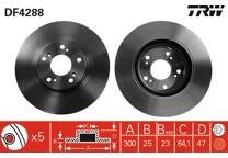 Jeu de 2 disques de frein