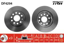 Jeu de 2 disques de frein
