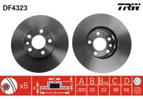 Jeu de 2 disques de frein