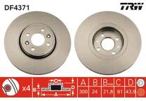 Jeu de 2 disques de frein
