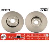 Jeu de 2 disques de frein TRW - DF4371