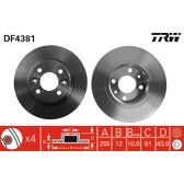 Jeu de 2 disques de frein TRW - DF4381