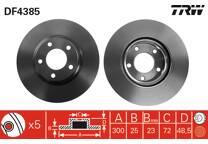 Jeu de 2 disques de frein