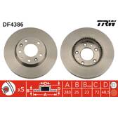 Jeu de 2 disques de frein TRW - DF4386