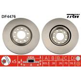 Jeu de 2 disques de frein TRW - DF4476