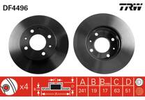 Jeu de 2 disques de frein