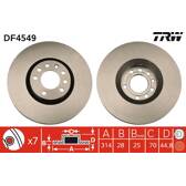 Jeu de 2 disques de frein TRW - DF4549
