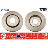 Jeu de 2 disques de frein TRW - DF4550