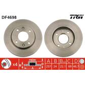 Jeu de 2 disques de frein TRW - DF4698