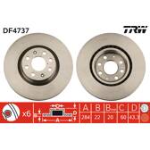 Jeu de 2 disques de frein TRW - DF4737